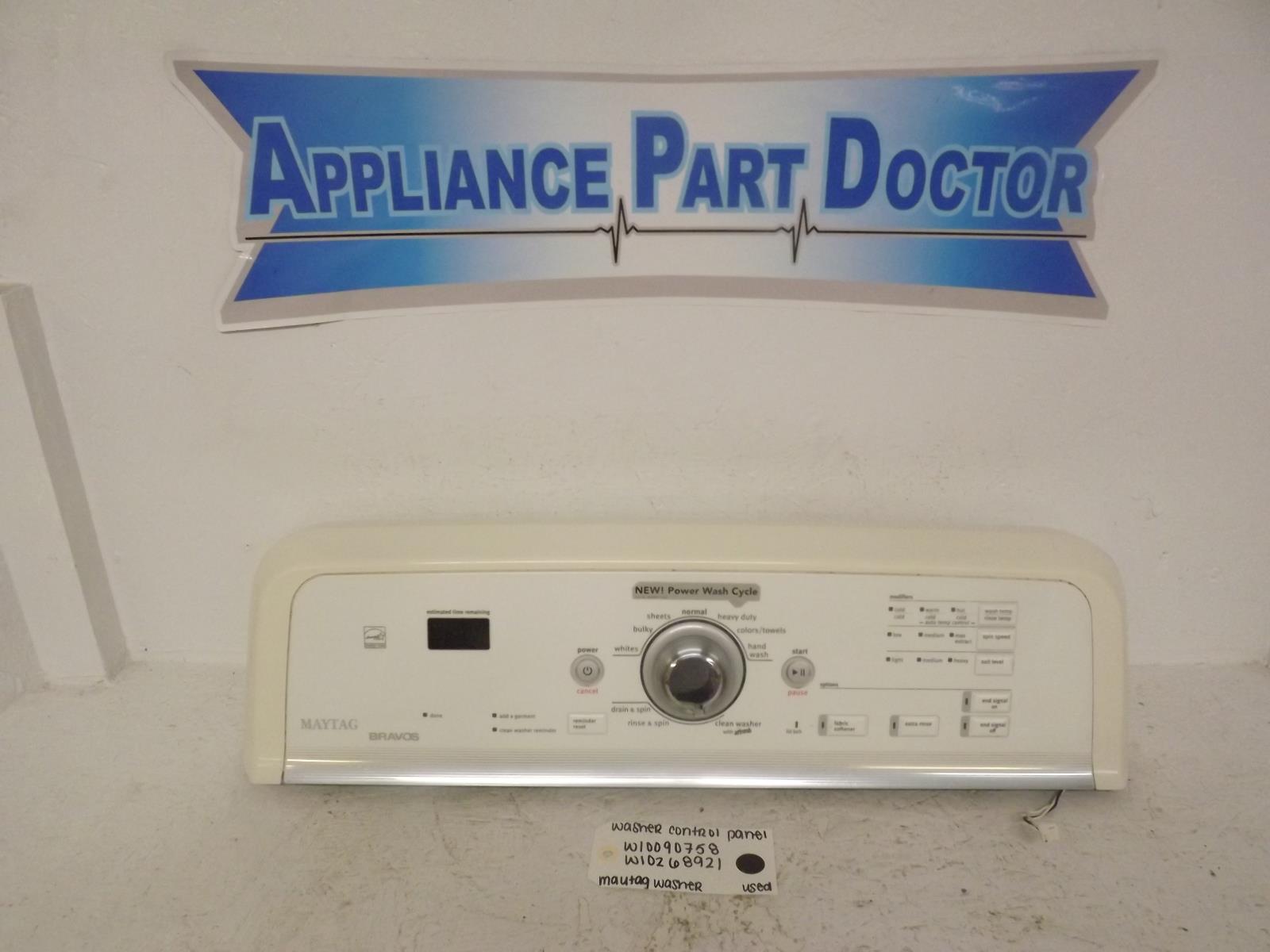 Maytag Washer W10090758 W10268921 Control Panel Used Maytag Washer W10090758 W10268921 Control Panel Used